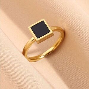 Stellar stainless steel minimalist ring🌙